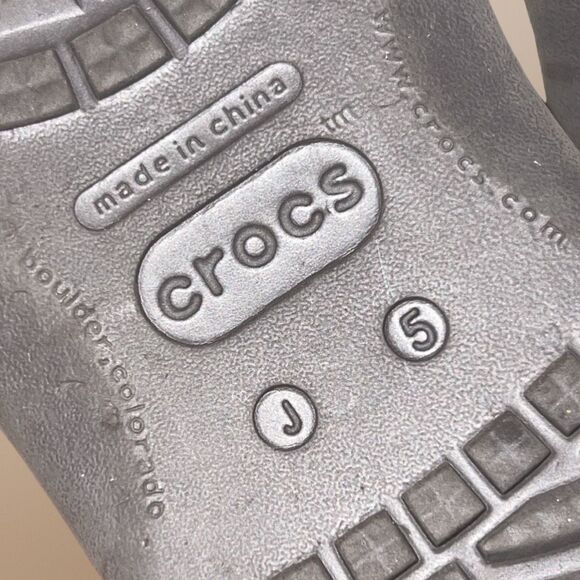 Crocs Juniors Boys Canvas Santa Cruz Slip-On Casual Loafers Khaki Brown J 5 - Picture 7 of 7